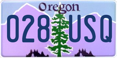 OR license plate 028USQ
