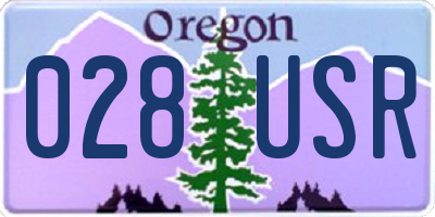 OR license plate 028USR