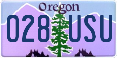 OR license plate 028USU