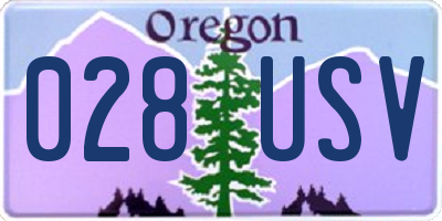 OR license plate 028USV