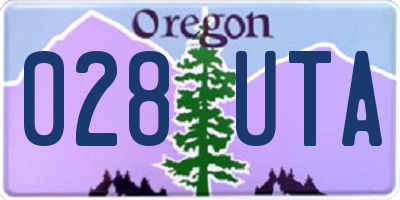 OR license plate 028UTA