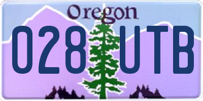 OR license plate 028UTB