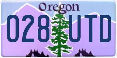 OR license plate 028UTD