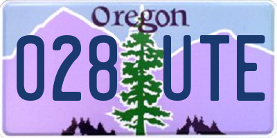OR license plate 028UTE