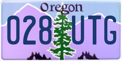 OR license plate 028UTG
