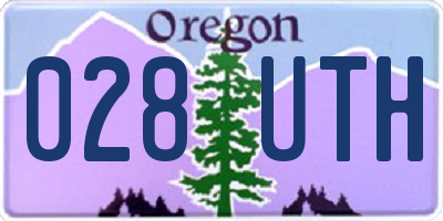 OR license plate 028UTH