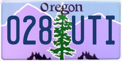 OR license plate 028UTI