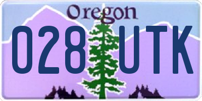 OR license plate 028UTK