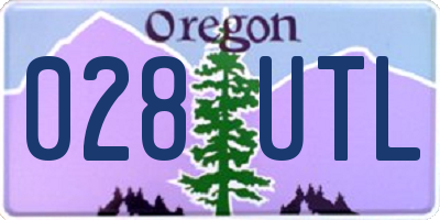 OR license plate 028UTL