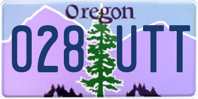 OR license plate 028UTT