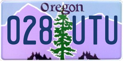 OR license plate 028UTU