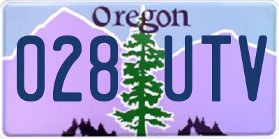 OR license plate 028UTV