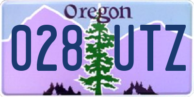 OR license plate 028UTZ