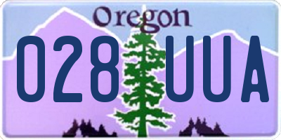 OR license plate 028UUA