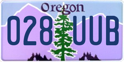 OR license plate 028UUB