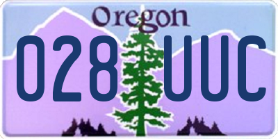 OR license plate 028UUC
