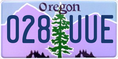 OR license plate 028UUE
