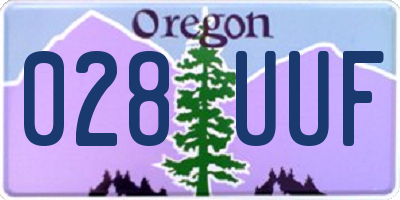 OR license plate 028UUF