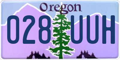OR license plate 028UUH