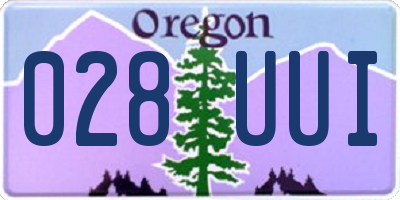OR license plate 028UUI