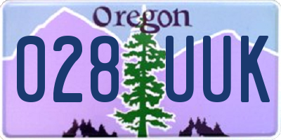 OR license plate 028UUK