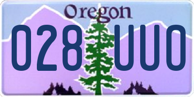 OR license plate 028UUO