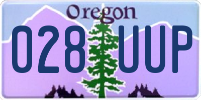 OR license plate 028UUP