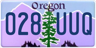 OR license plate 028UUQ