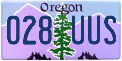 OR license plate 028UUS
