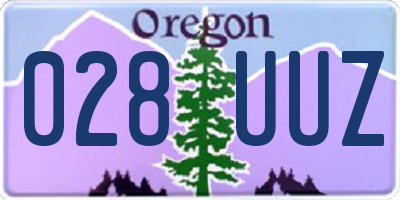 OR license plate 028UUZ