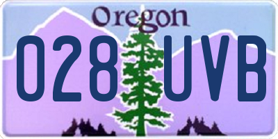 OR license plate 028UVB