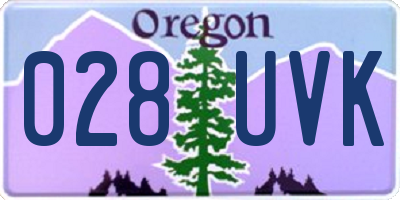 OR license plate 028UVK