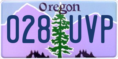 OR license plate 028UVP