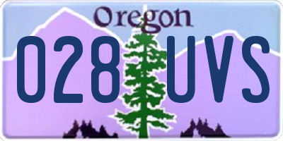 OR license plate 028UVS
