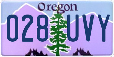 OR license plate 028UVY