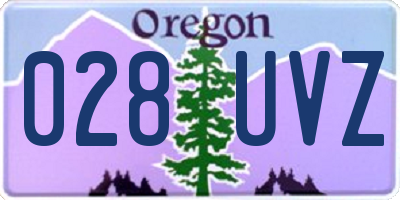 OR license plate 028UVZ