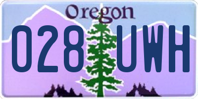 OR license plate 028UWH