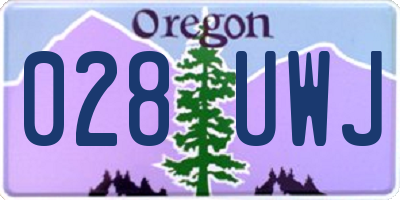 OR license plate 028UWJ
