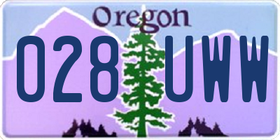 OR license plate 028UWW