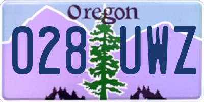 OR license plate 028UWZ