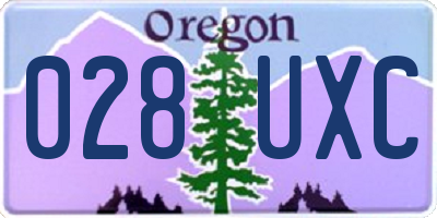 OR license plate 028UXC