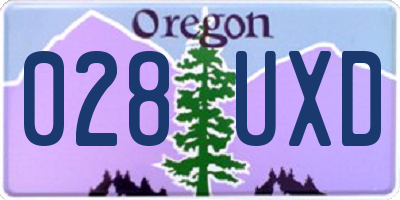 OR license plate 028UXD