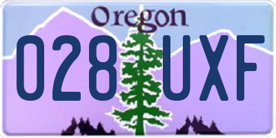 OR license plate 028UXF