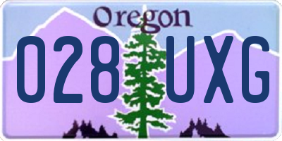 OR license plate 028UXG