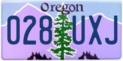 OR license plate 028UXJ