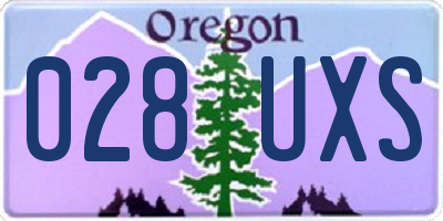 OR license plate 028UXS