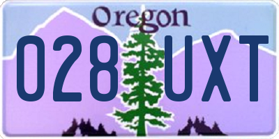 OR license plate 028UXT