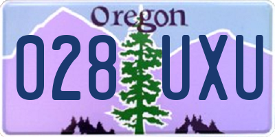 OR license plate 028UXU