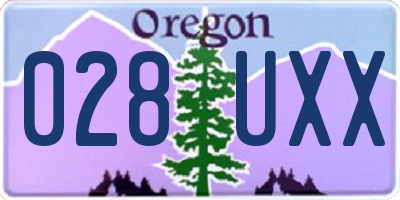 OR license plate 028UXX