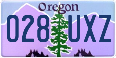 OR license plate 028UXZ